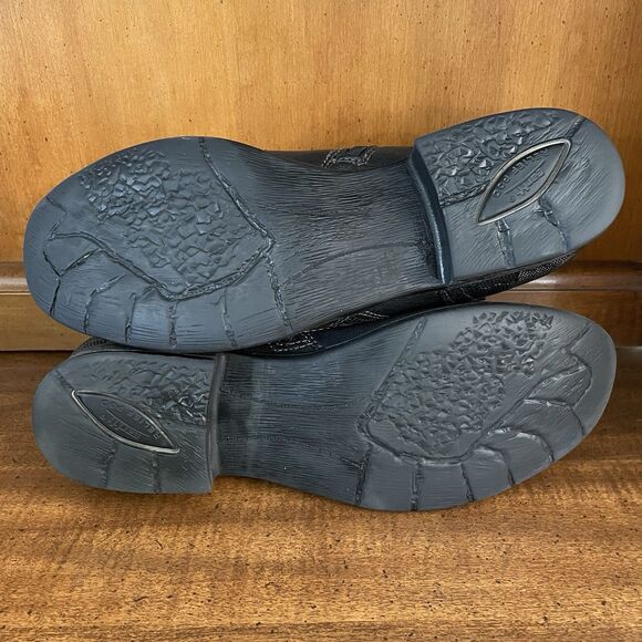 Earth Avani Buckeye Leather Ankle Boots Black Zipper Low Heel Bootie Womens 11 M - Picture 8 of 11